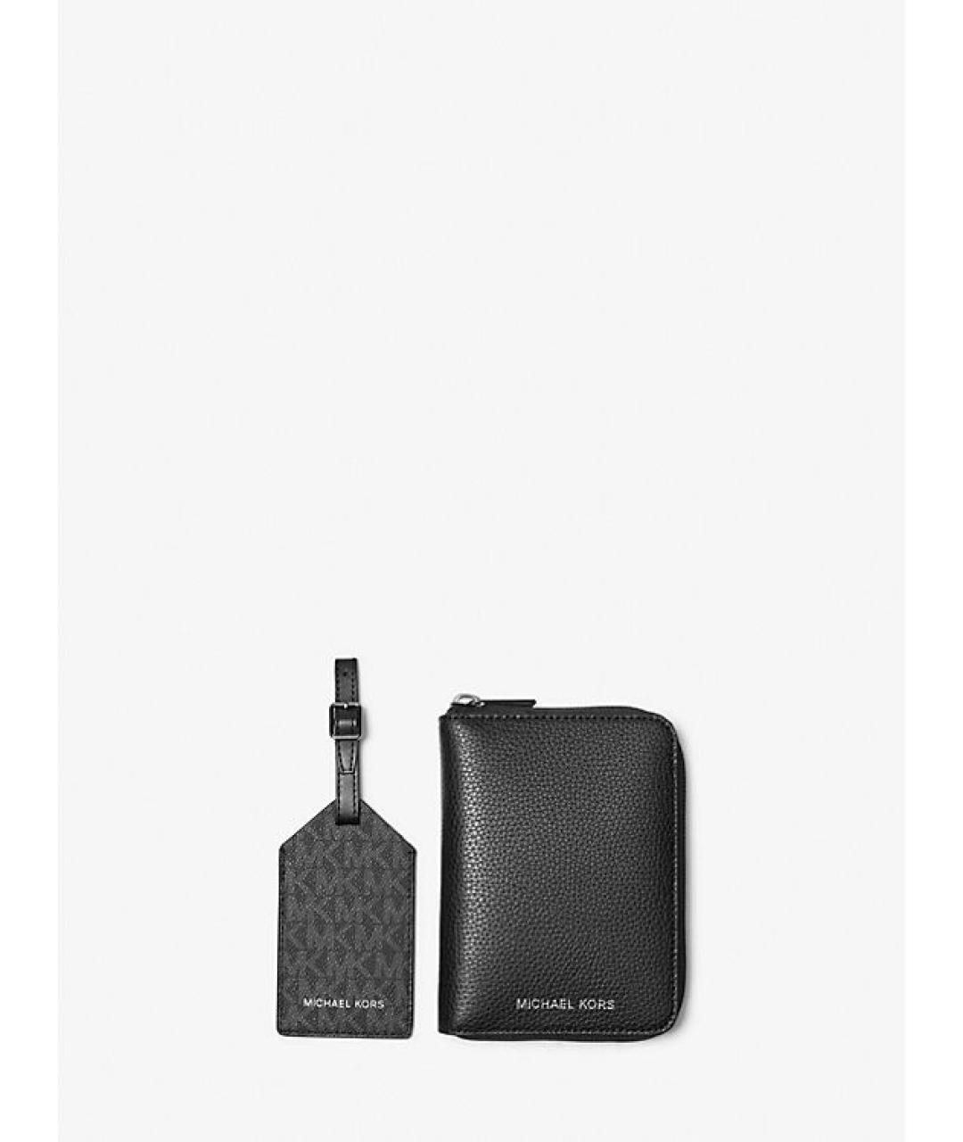 MICHAEL KORS Черный кожаный кошелек, фото 5