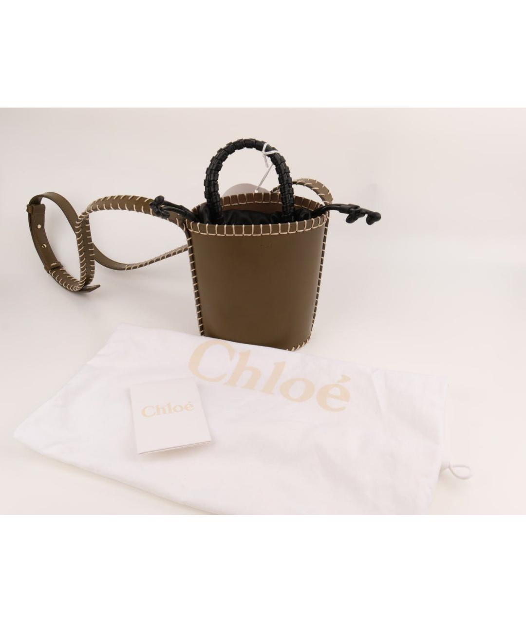 CHLOE Коричневая кожаная сумка через плечо, фото 5