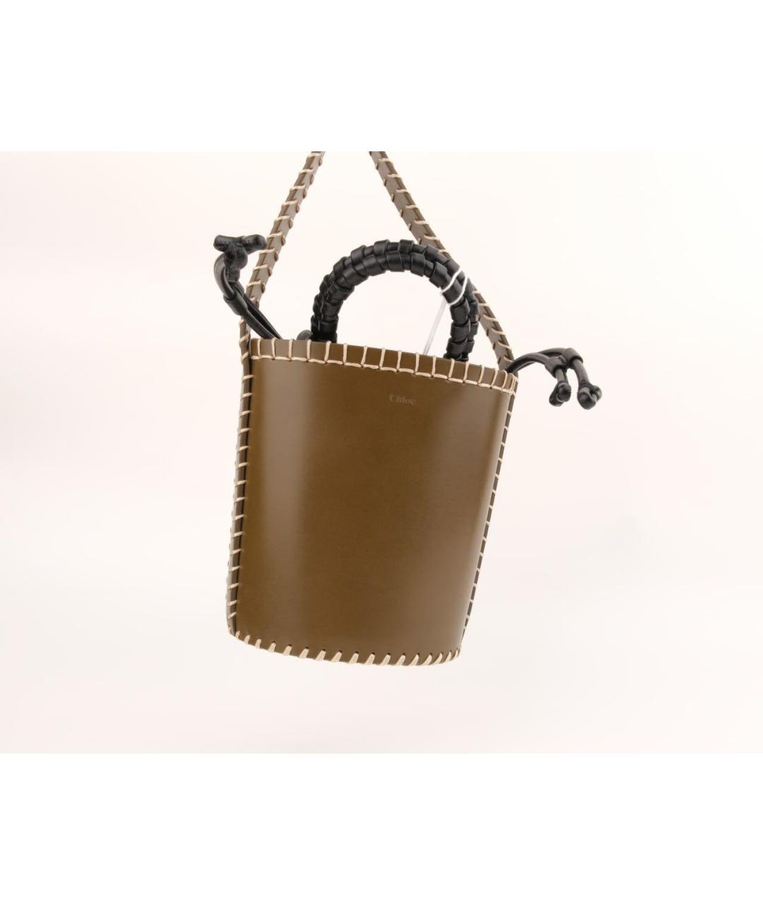 CHLOE Коричневая кожаная сумка через плечо, фото 8