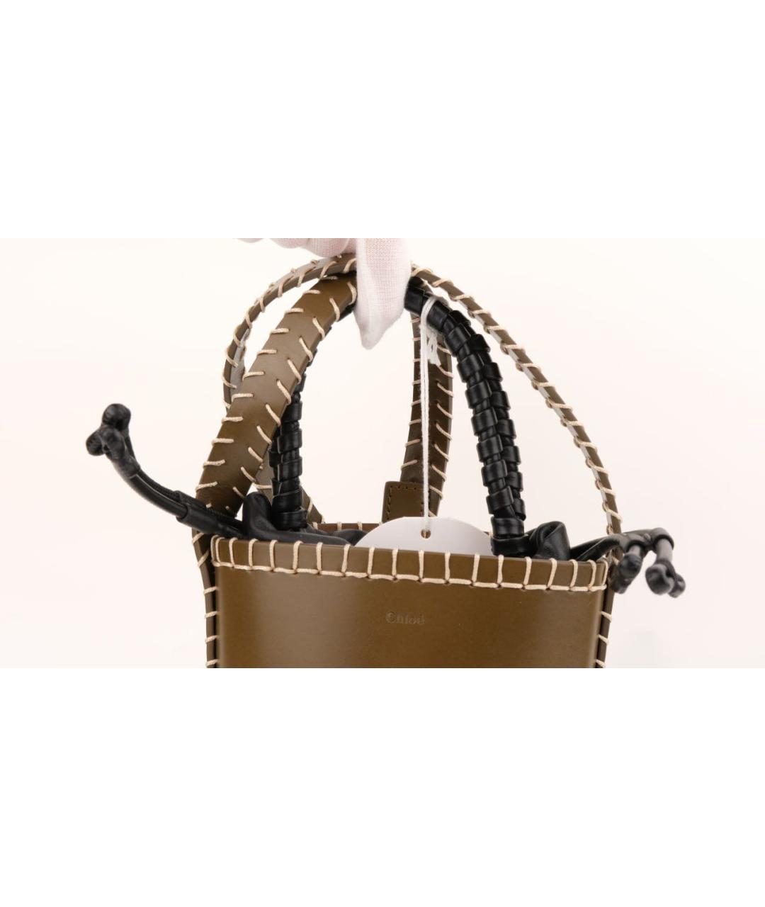 CHLOE Коричневая кожаная сумка через плечо, фото 6