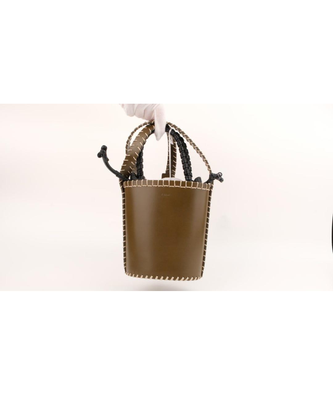 CHLOE Коричневая кожаная сумка через плечо, фото 3