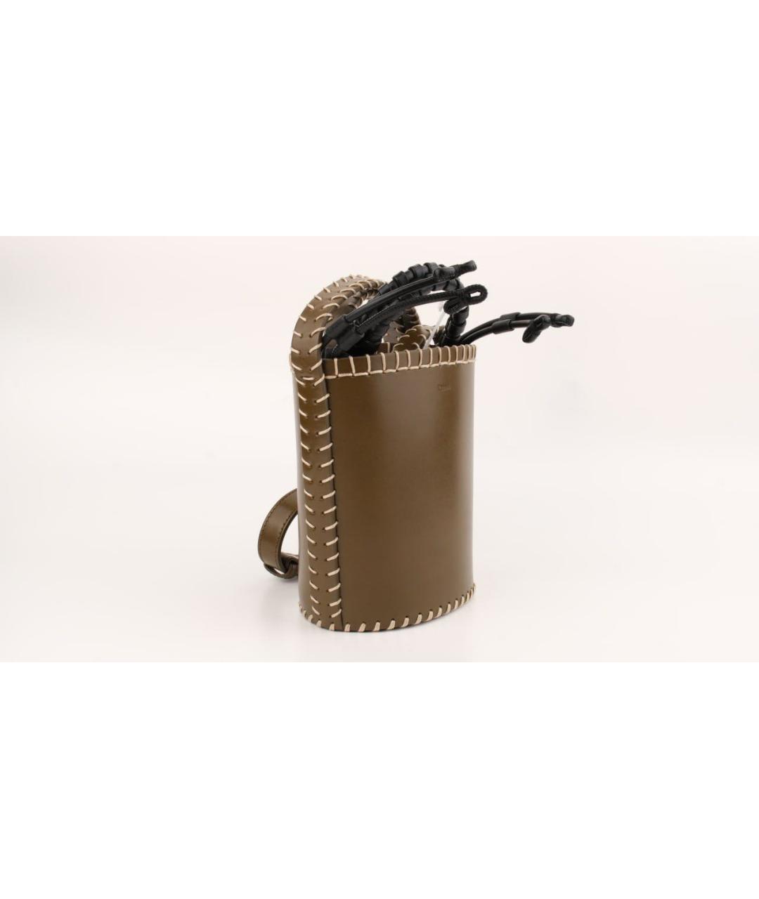 CHLOE Коричневая кожаная сумка через плечо, фото 7