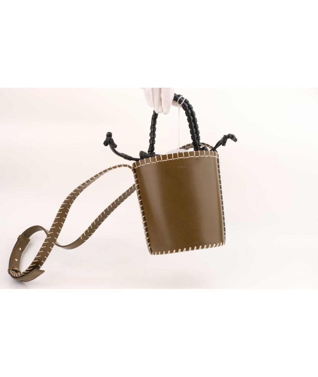 CHLOE Коричневая кожаная сумка через плечо, фото 2