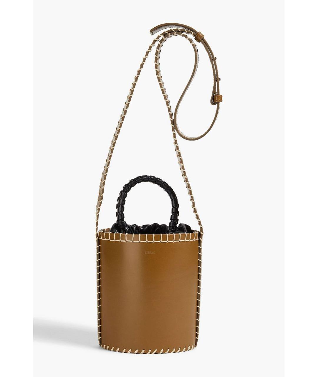 CHLOE Коричневая кожаная сумка через плечо, фото 9