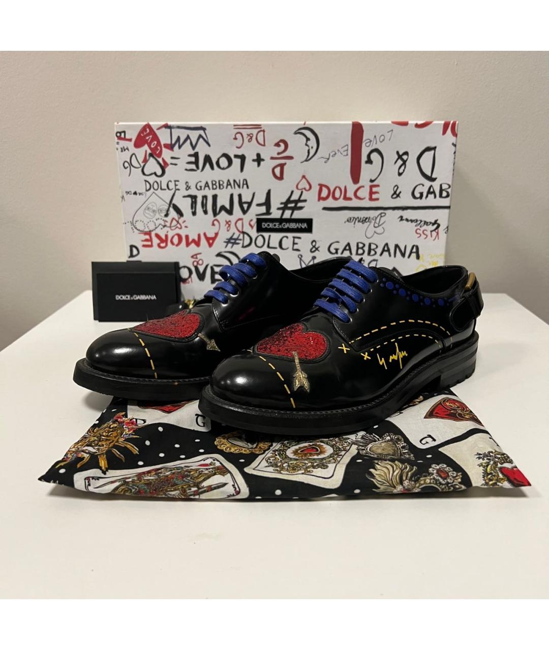 DOLCE&GABBANA Черные брогги и оксфорды, фото 3