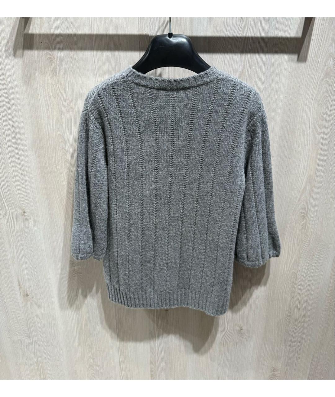 PRADA Серый шерстяной джемпер / свитер, фото 4