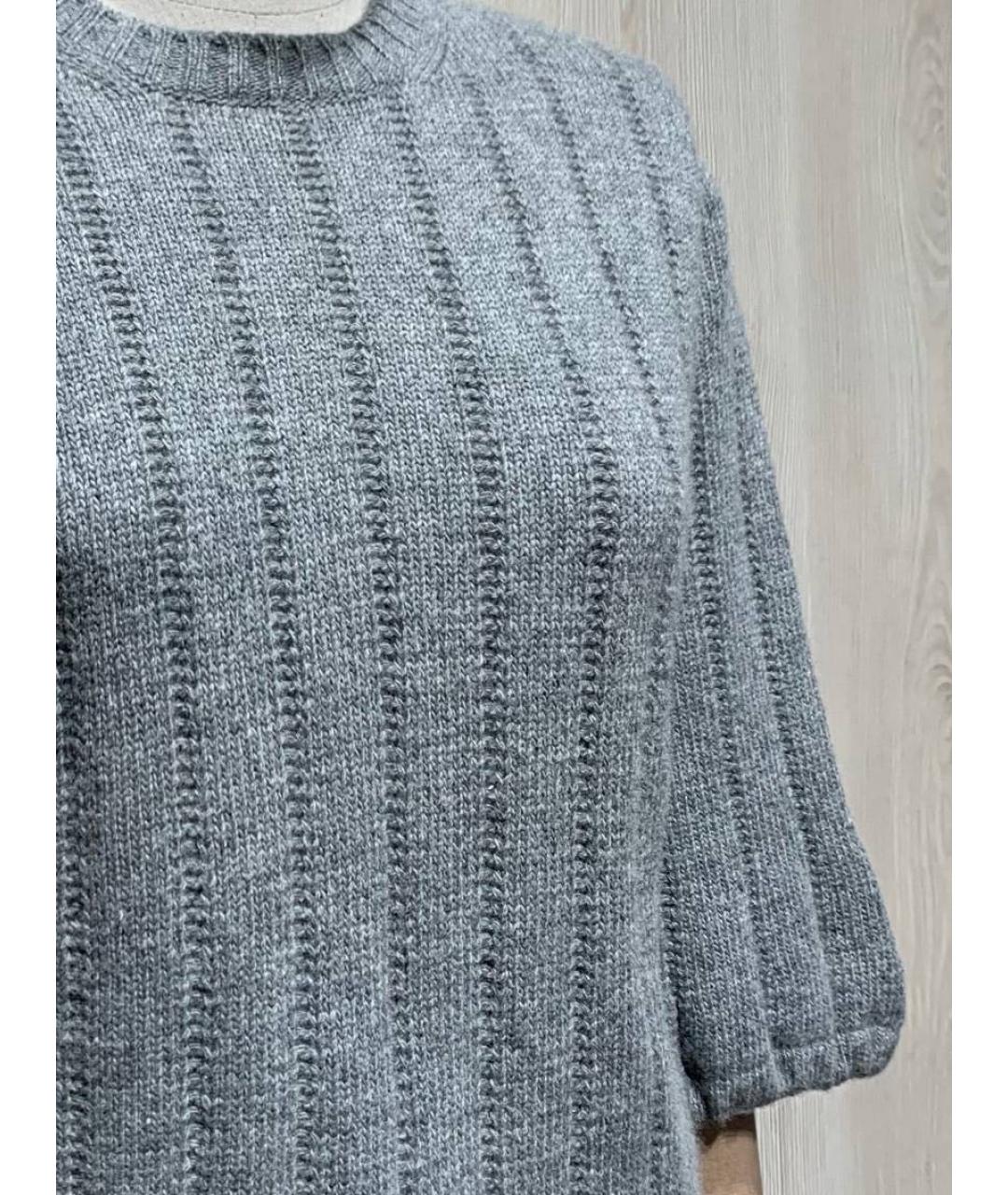 PRADA Серый шерстяной джемпер / свитер, фото 3