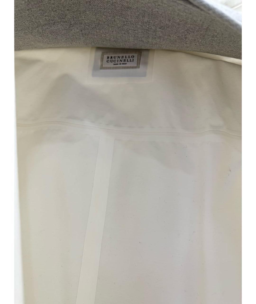 BRUNELLO CUCINELLI Белая хлопко-эластановая куртка, фото 8