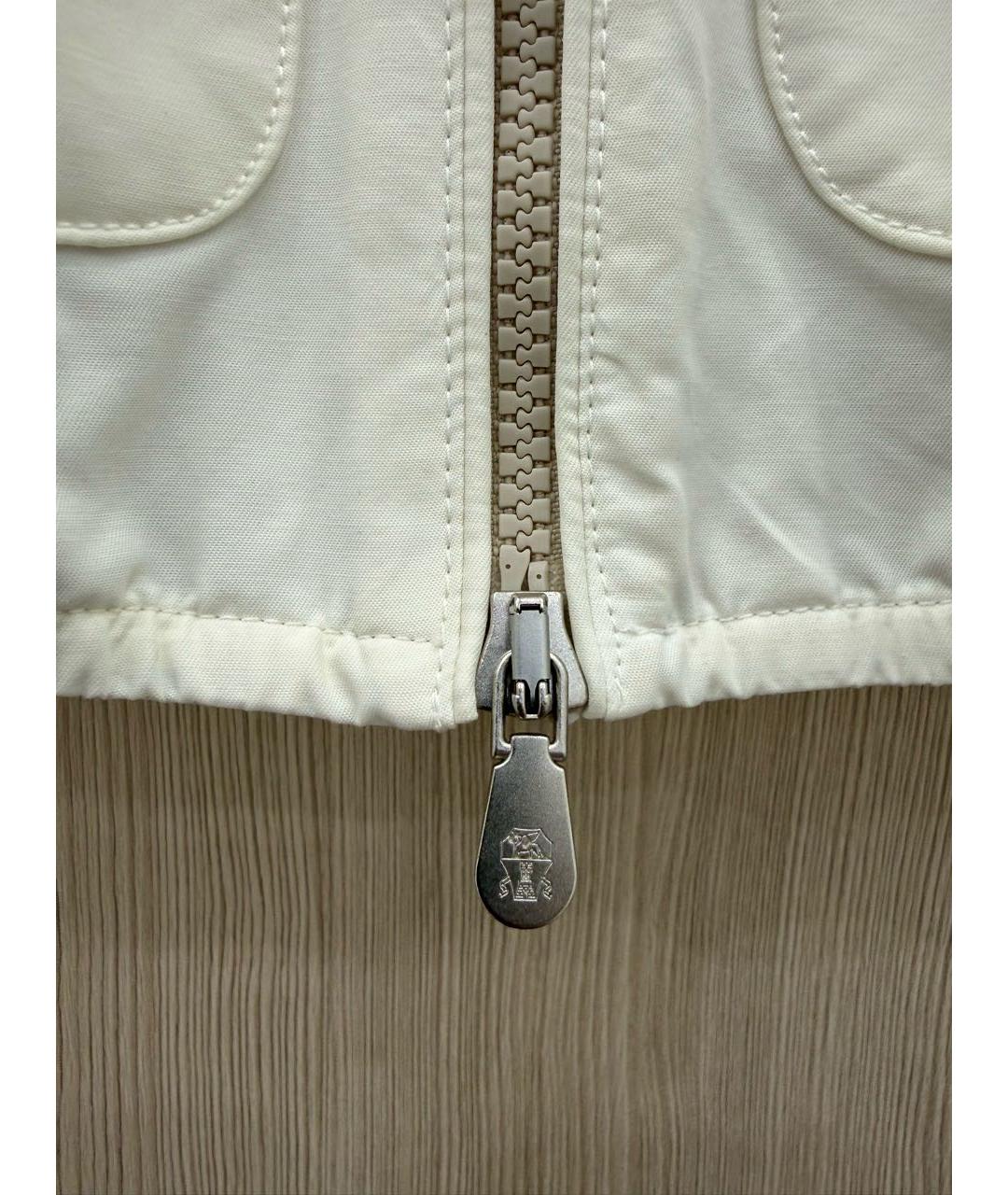 BRUNELLO CUCINELLI Белая хлопко-эластановая куртка, фото 4