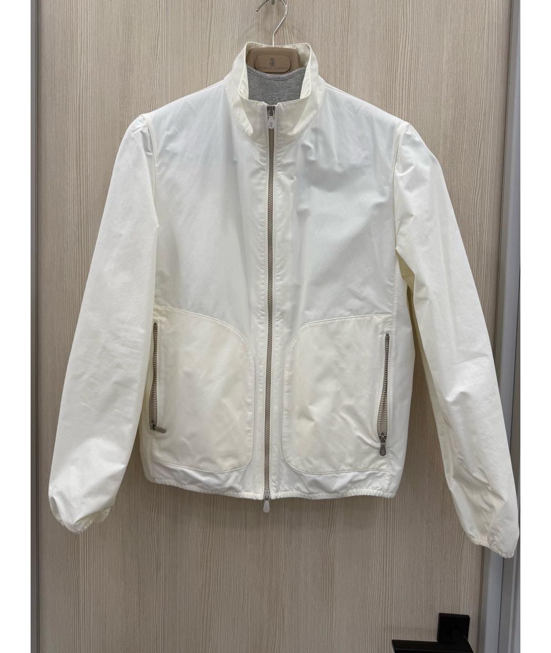 BRUNELLO CUCINELLI Белая хлопко-эластановая куртка, фото 9