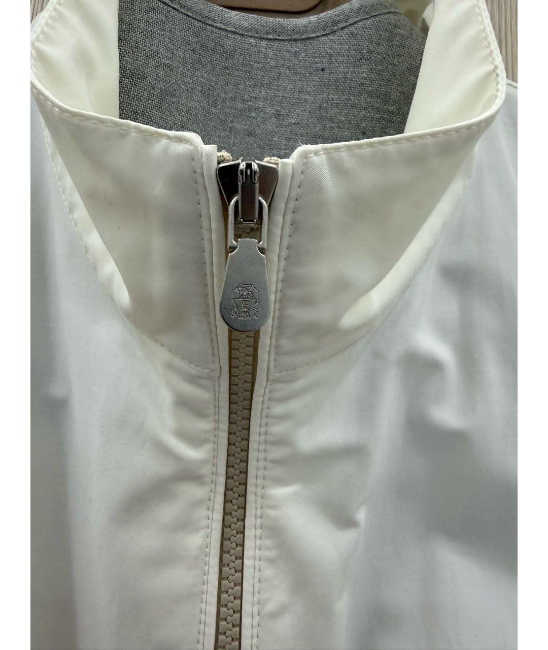 BRUNELLO CUCINELLI Белая хлопко-эластановая куртка, фото 3