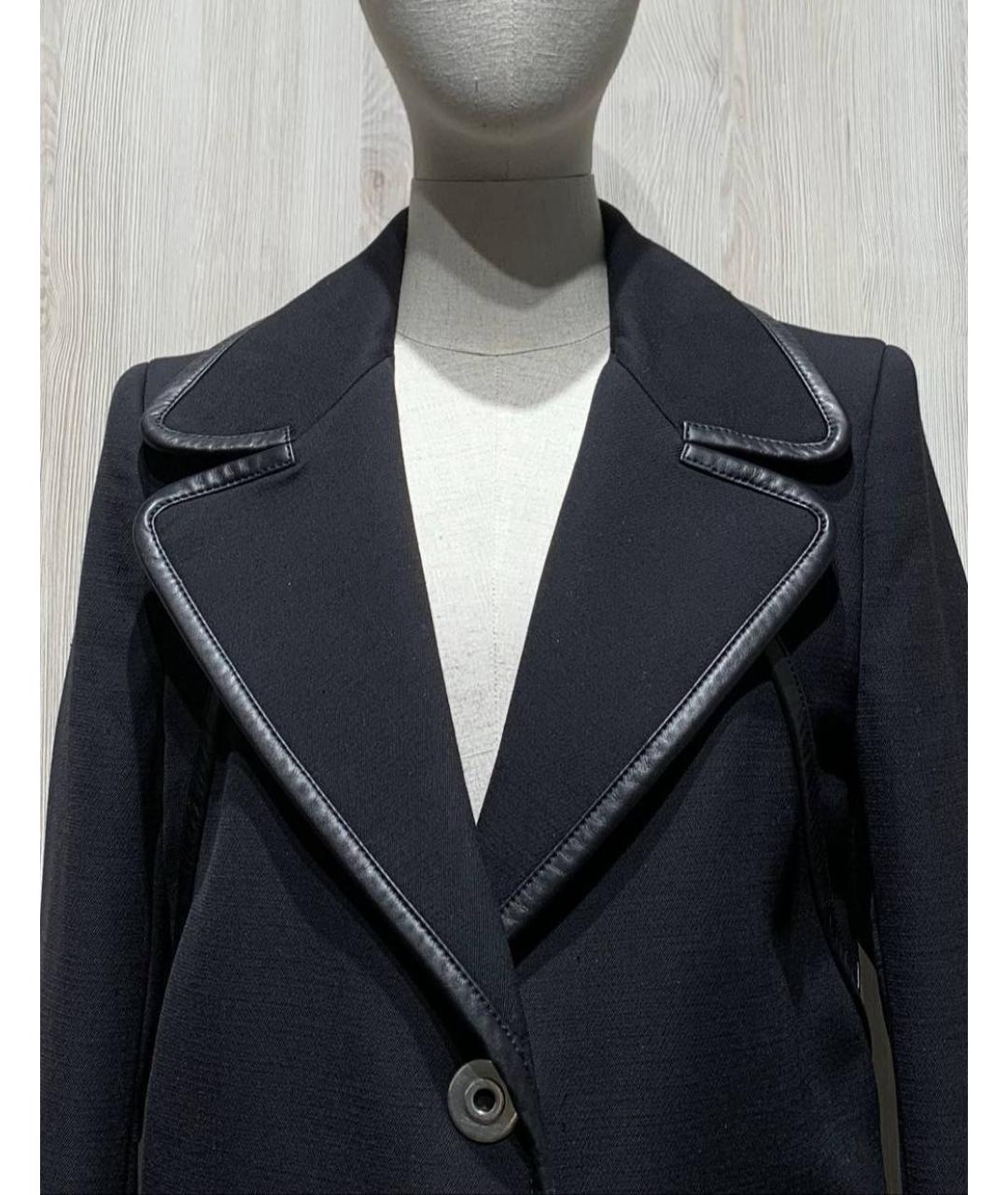 PRADA Черное шерстяное пальто, фото 3