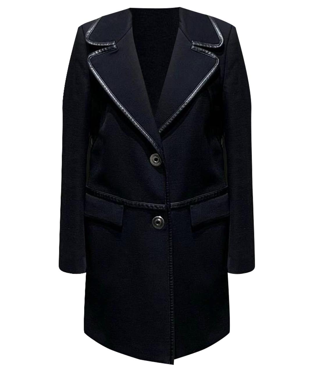 PRADA Черное шерстяное пальто, фото 1