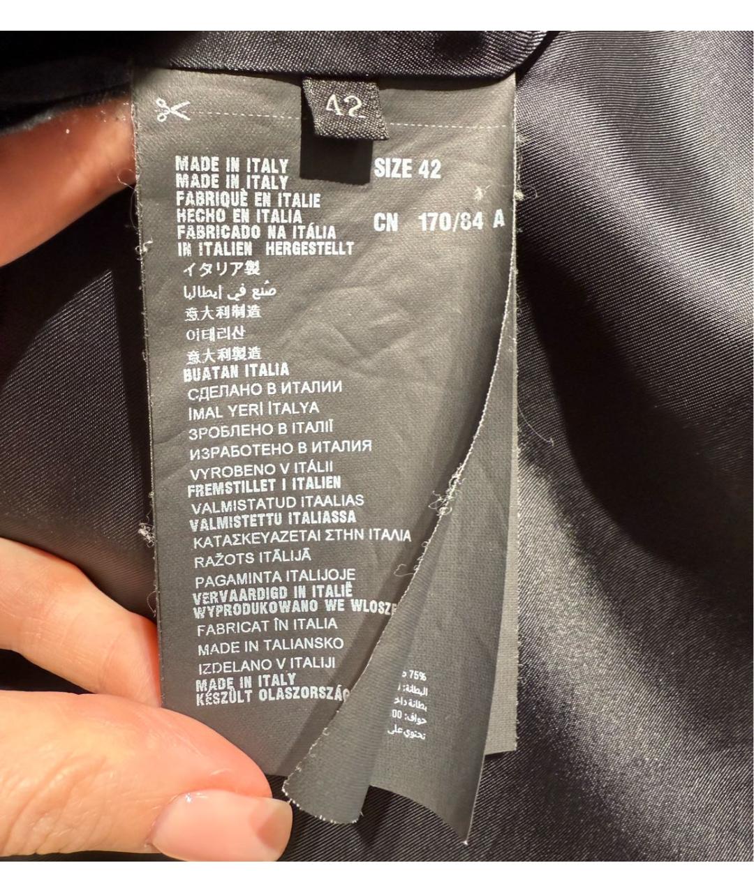 PRADA Черное шерстяное пальто, фото 6