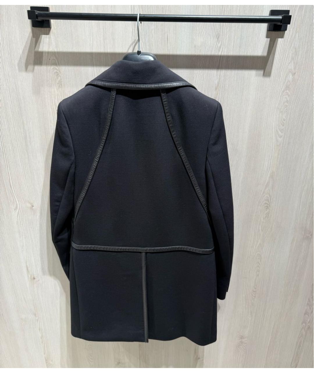 PRADA Черное шерстяное пальто, фото 4