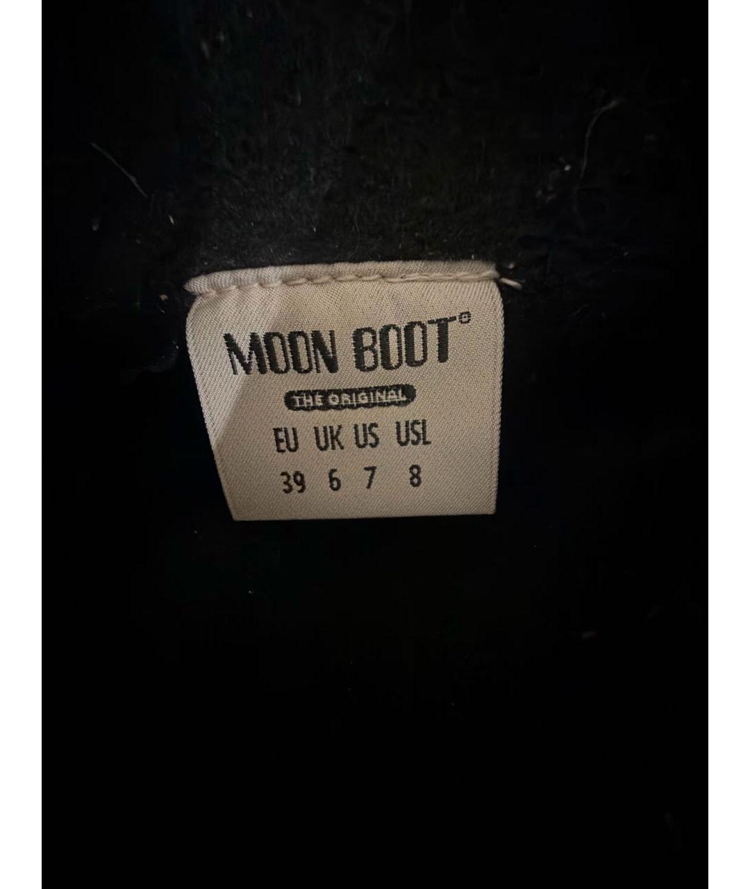 MOON BOOT Черные полусапоги из лакированной кожи, фото 5