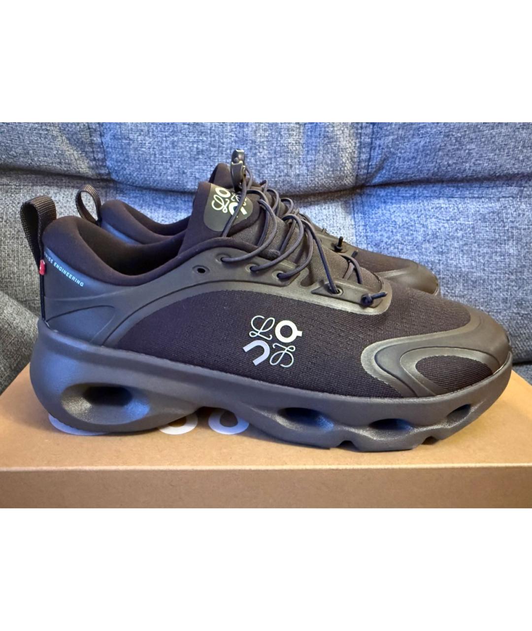 LOEWE Коричневые текстильные низкие кроссовки / кеды, фото 8