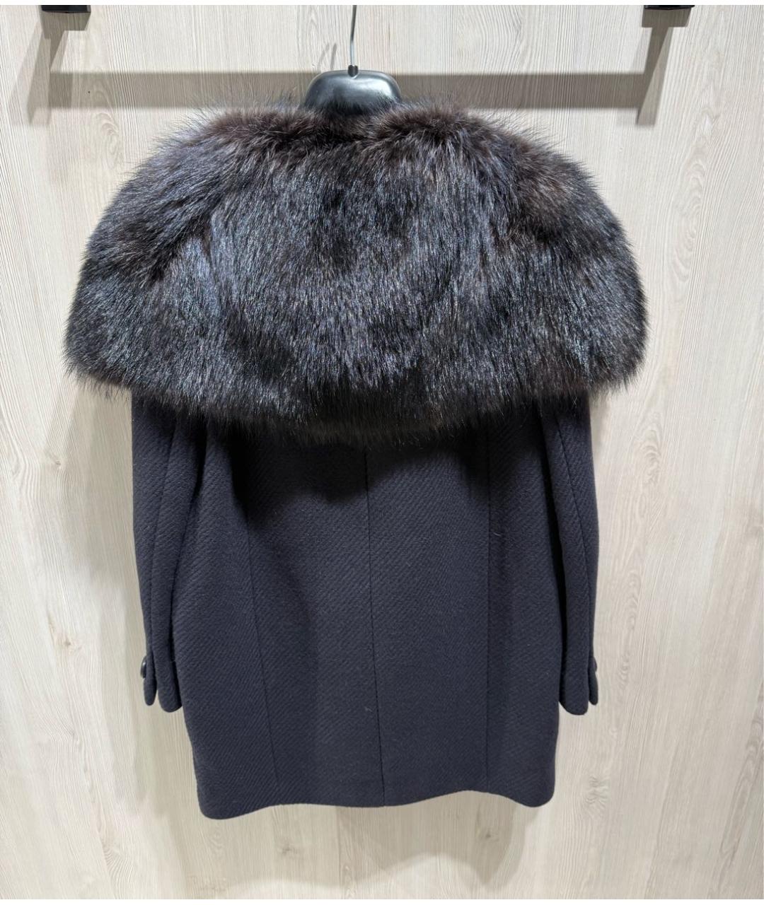 PRADA Темно-синее шерстяное пальто, фото 2