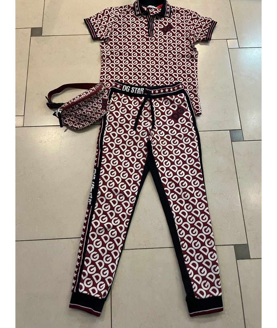 DOLCE & GABBANA KIDS Бордовый хлопковый комплект, фото 8