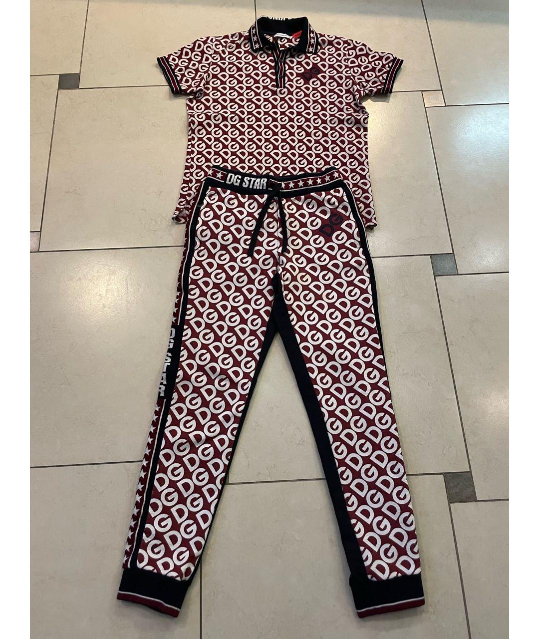 DOLCE & GABBANA KIDS Бордовый хлопковый комплект, фото 9