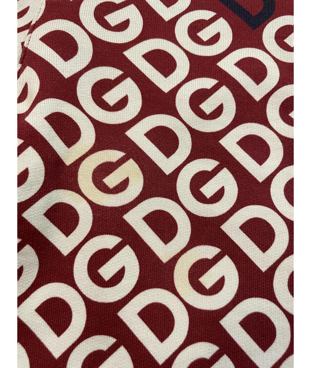 DOLCE & GABBANA KIDS Бордовый хлопковый комплект, фото 6