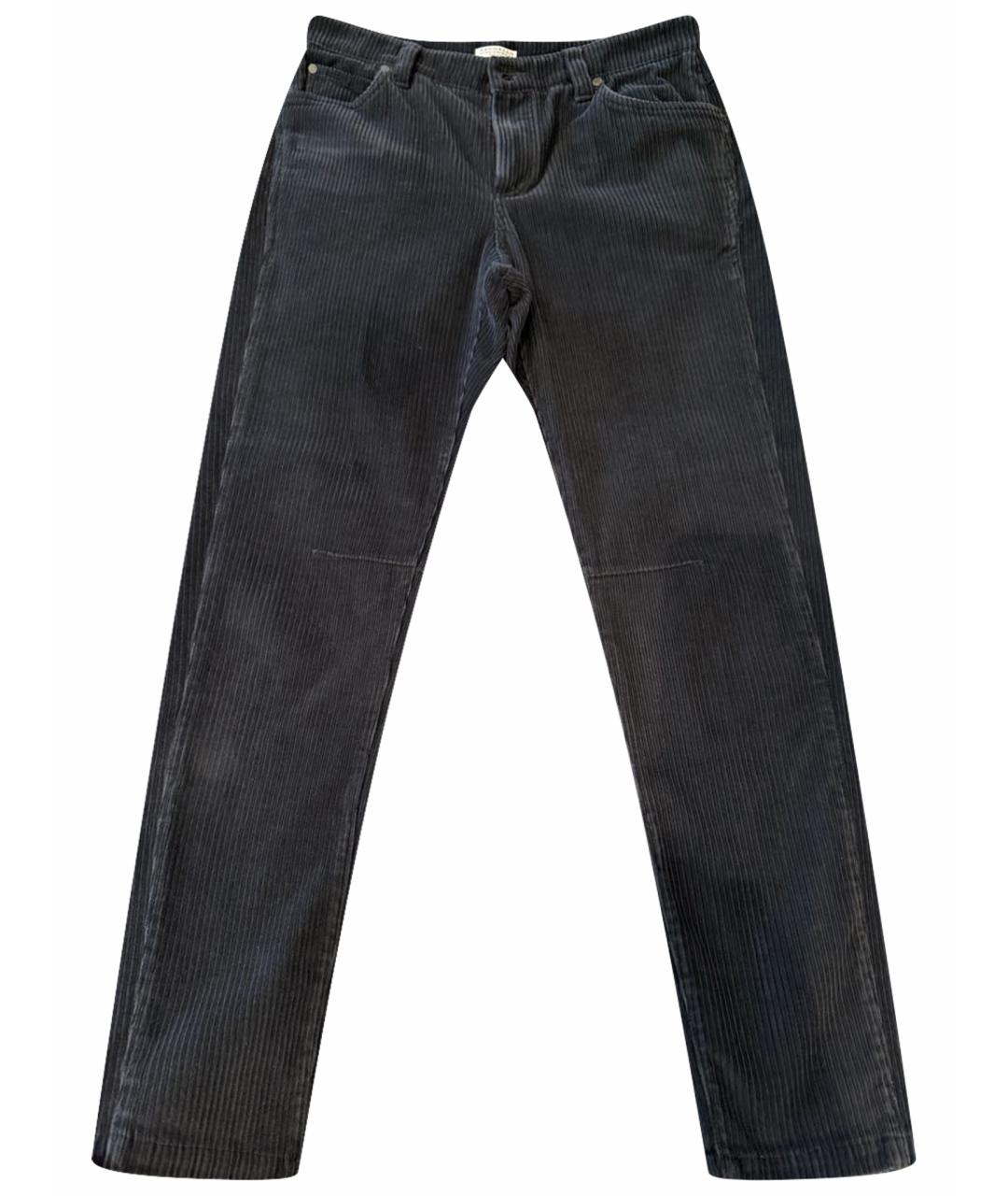 BRUNELLO CUCINELLI Серые хлопковые брюки узкие, фото 1