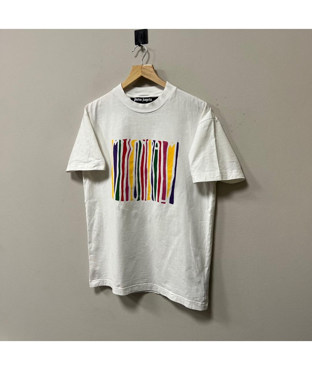 PALM ANGELS Белая хлопковая футболка, фото 2
