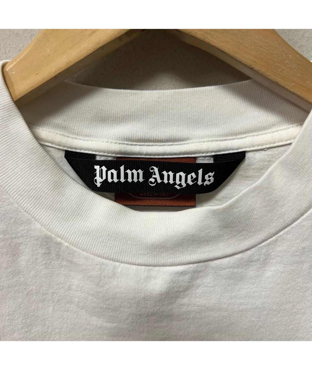 PALM ANGELS Белая хлопковая футболка, фото 4