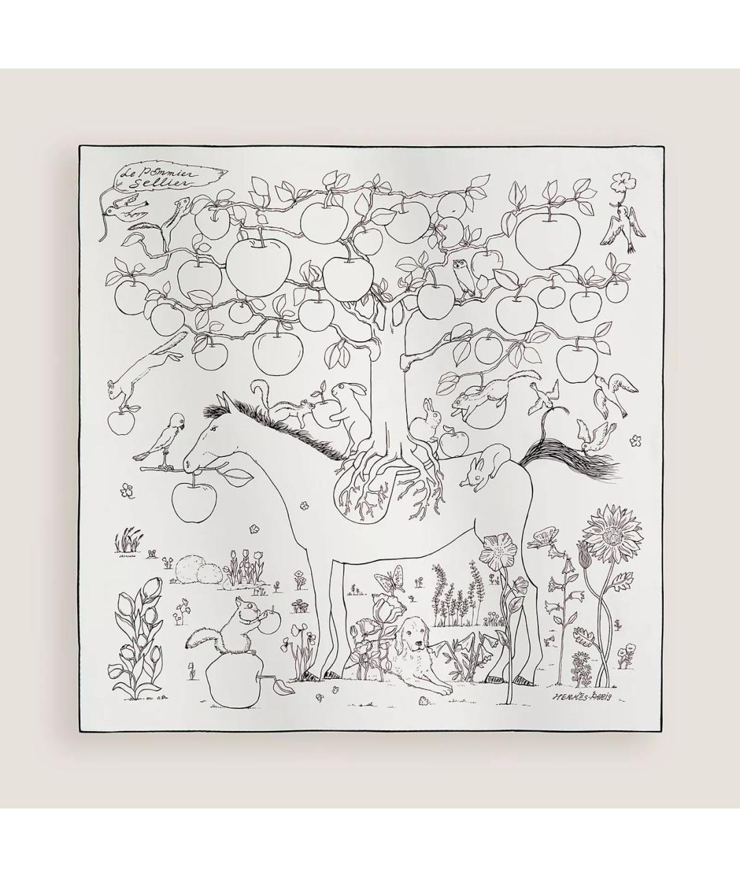 HERMES Мульти шелковый платок, фото 5