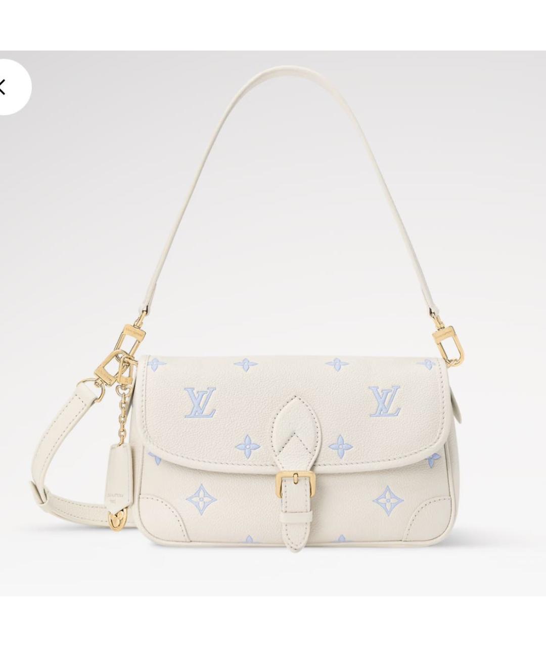 LOUIS VUITTON Белая кожаная сумка тоут, фото 5