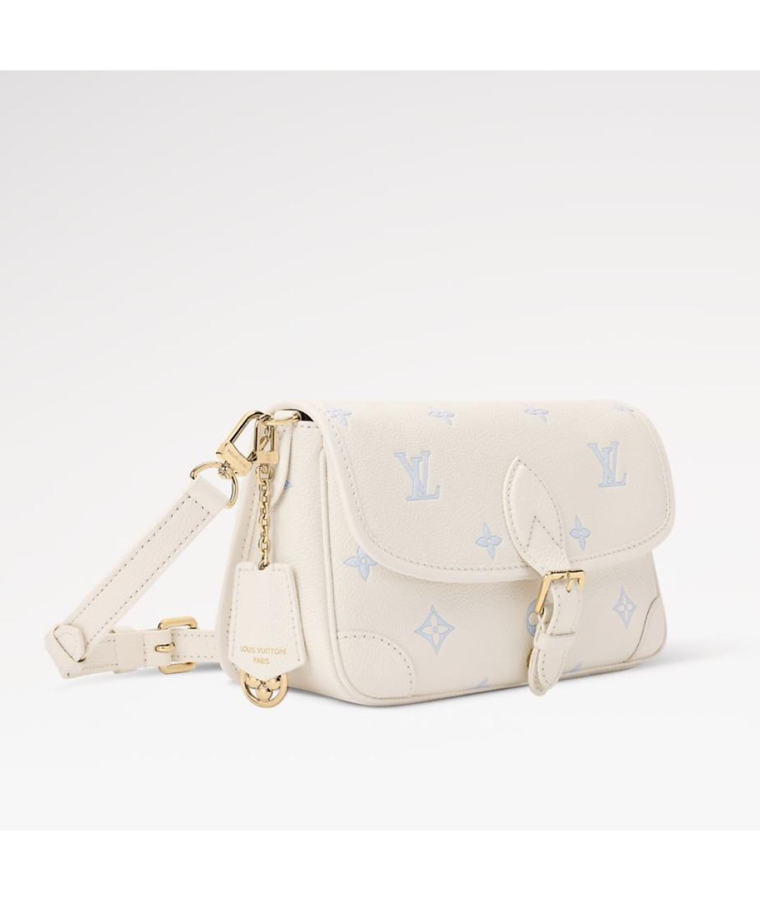 LOUIS VUITTON Белая кожаная сумка тоут, фото 2