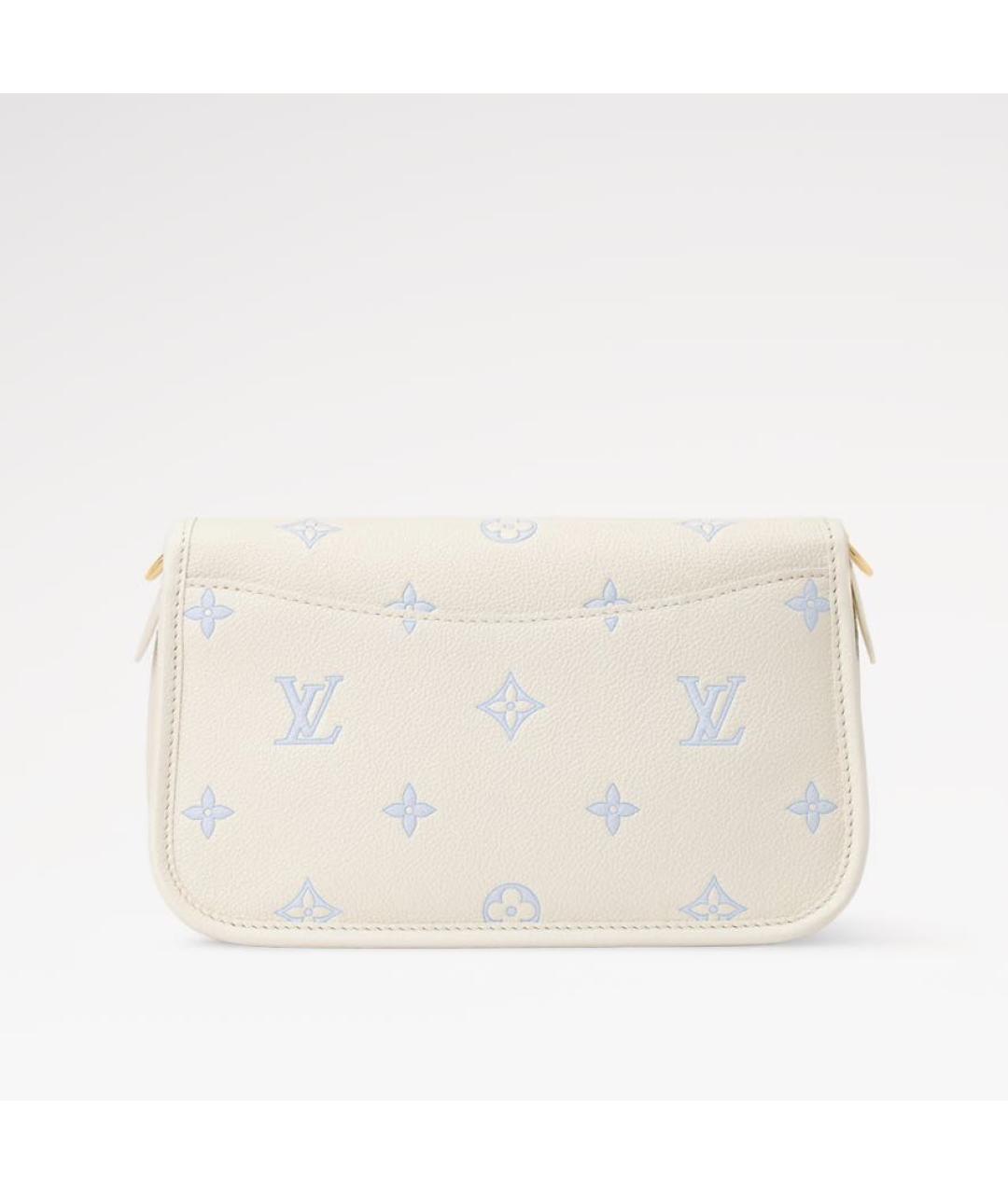 LOUIS VUITTON Белая кожаная сумка тоут, фото 3