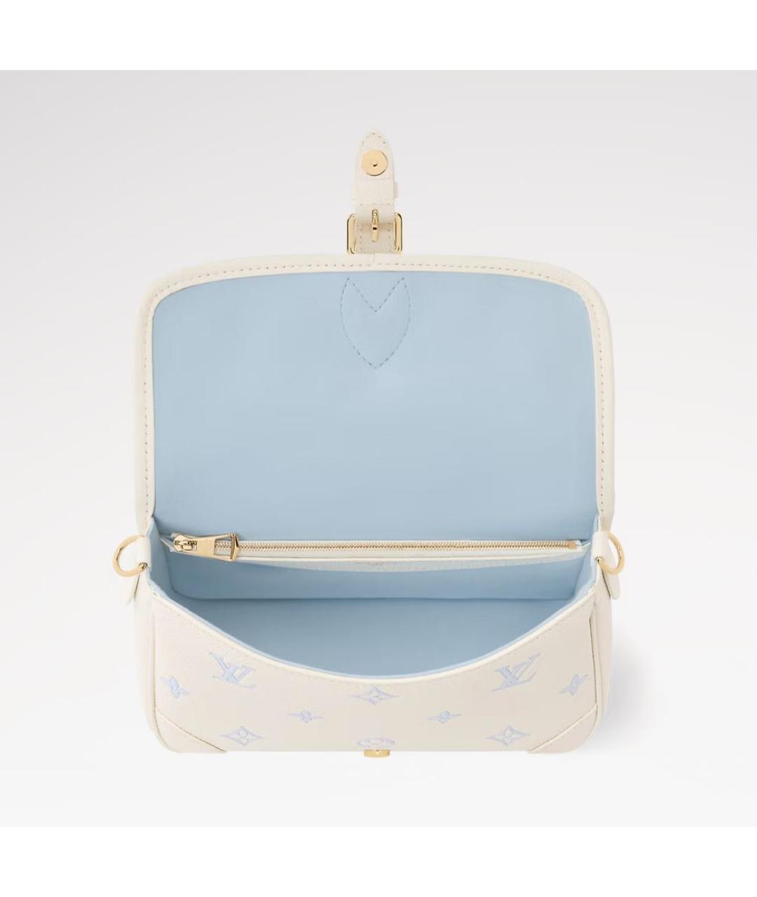 LOUIS VUITTON Белая кожаная сумка тоут, фото 4