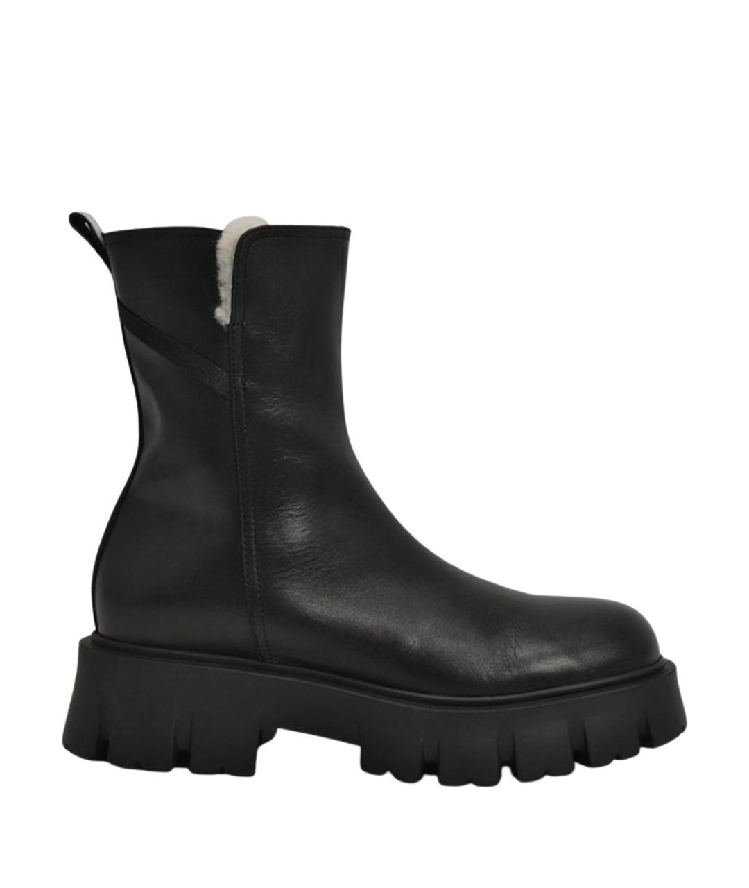 PREMIATA Черные кожаные ботинки, фото 1