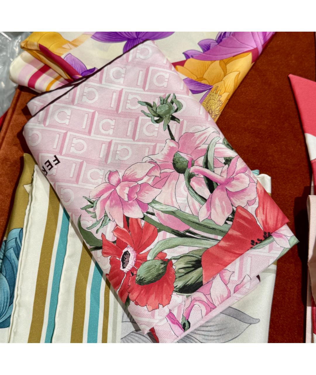 FERRAGAMO Розовый шелковый платок, фото 10