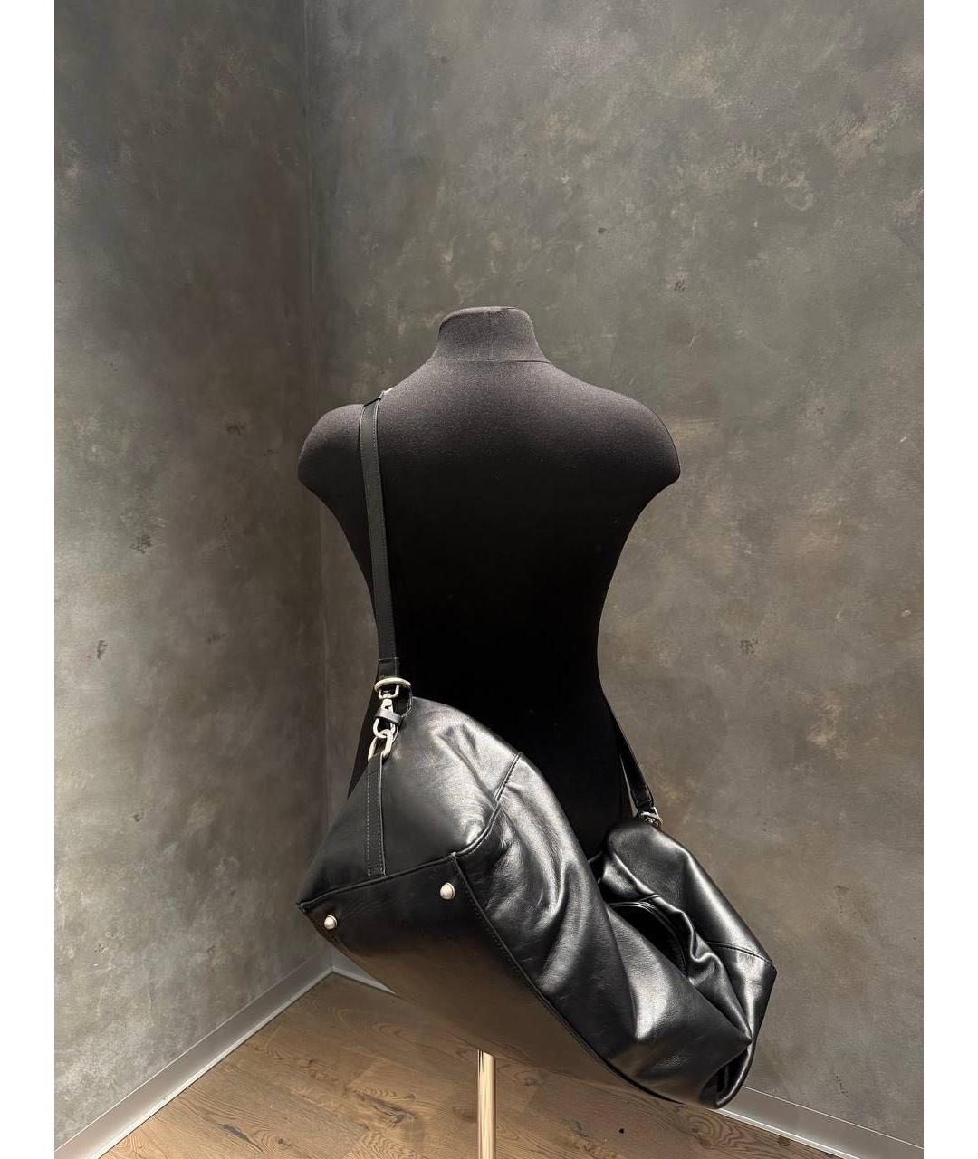 Enfants Riches Déprimés Черная кожаная сумка через плечо, фото 3