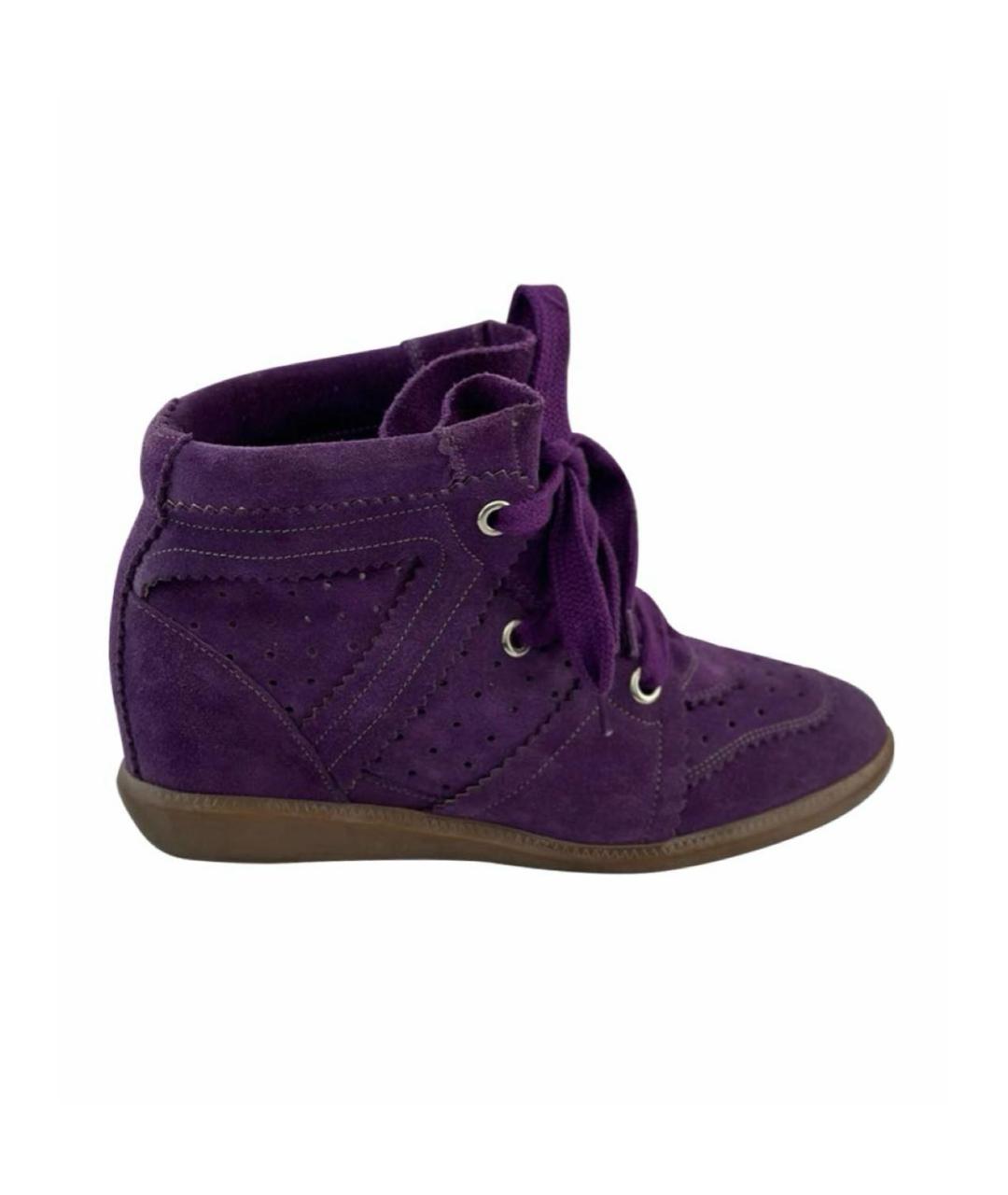 ISABEL MARANT Фиолетовые замшевые кеды, фото 9