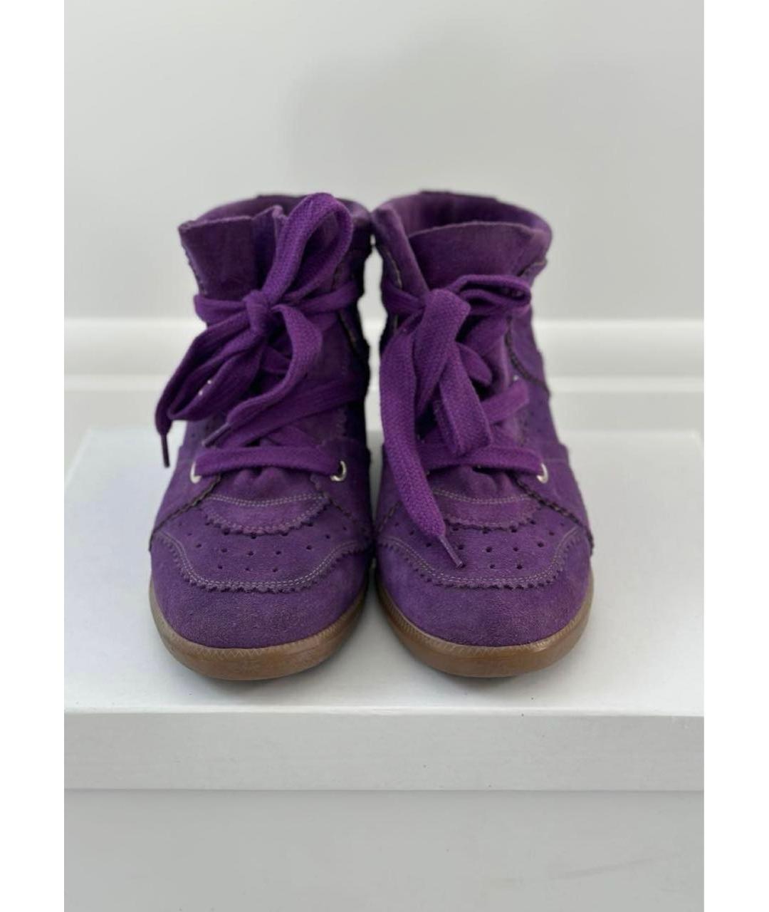 ISABEL MARANT Фиолетовые замшевые кеды, фото 2