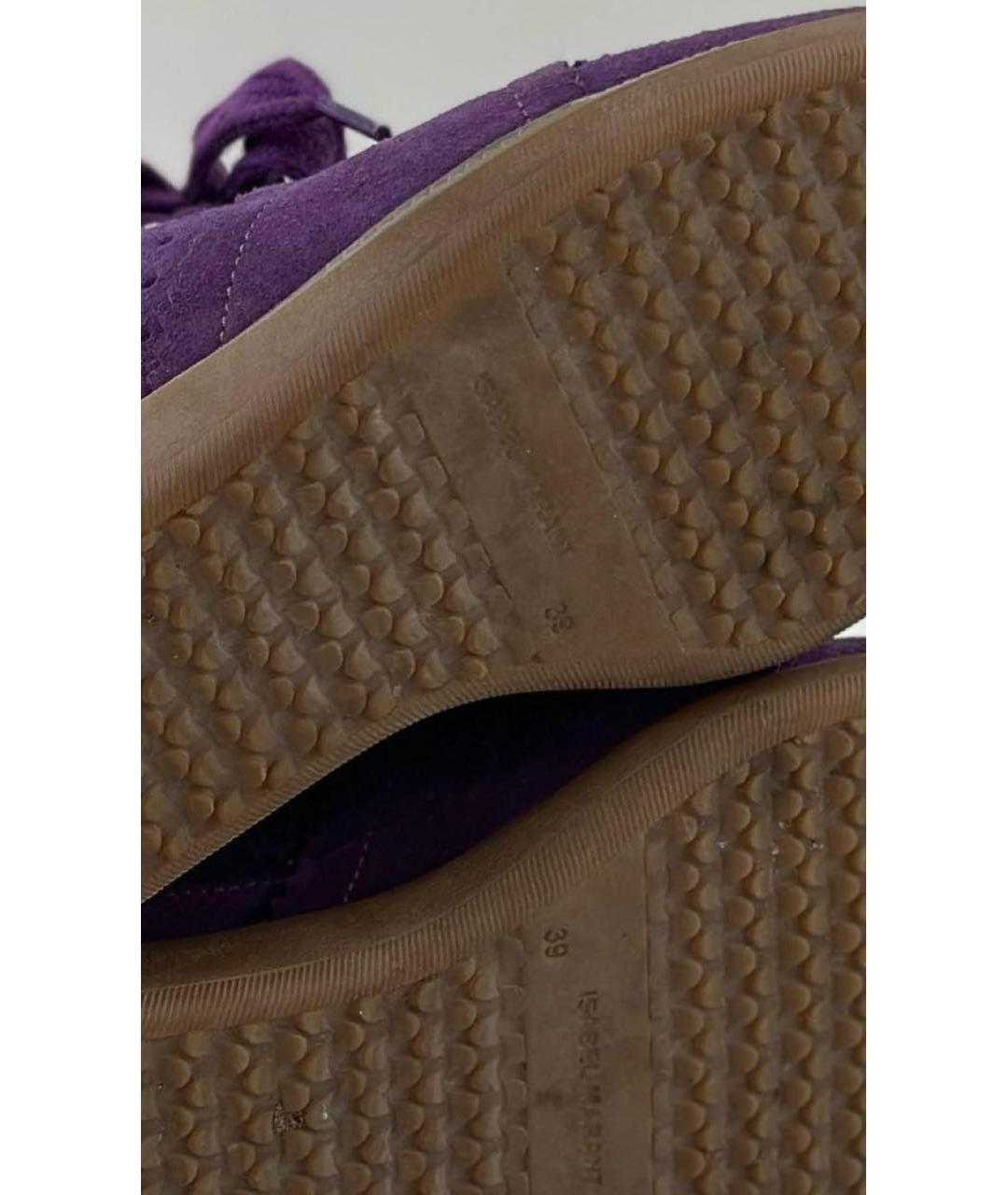 ISABEL MARANT Фиолетовые замшевые кеды, фото 7