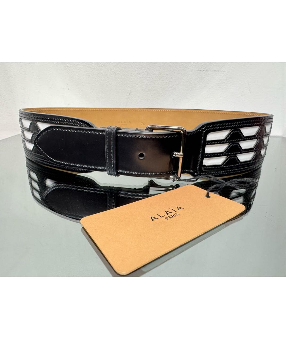 ALAIA Черный кожаный ремень, фото 4