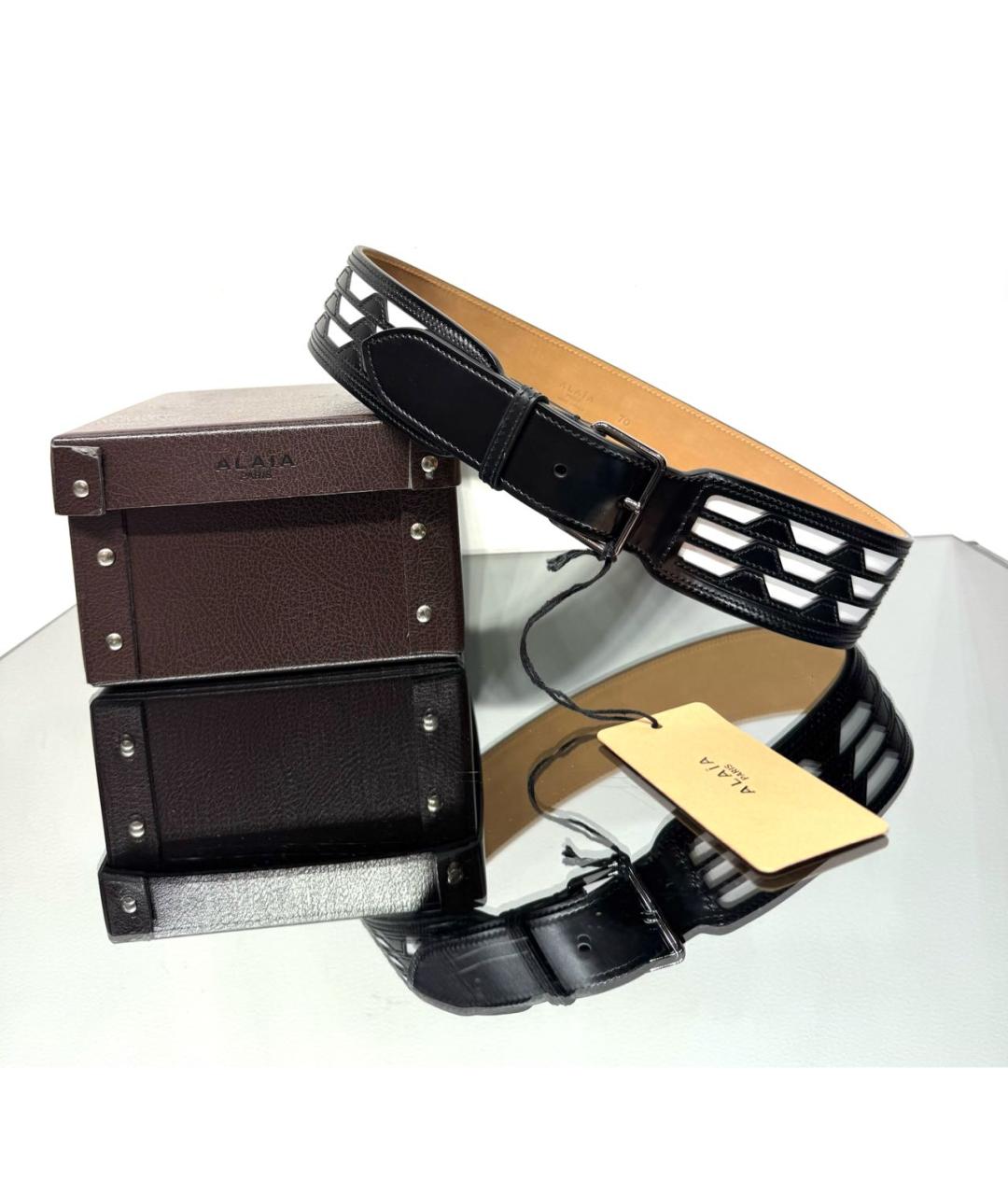 ALAIA Черный кожаный ремень, фото 5