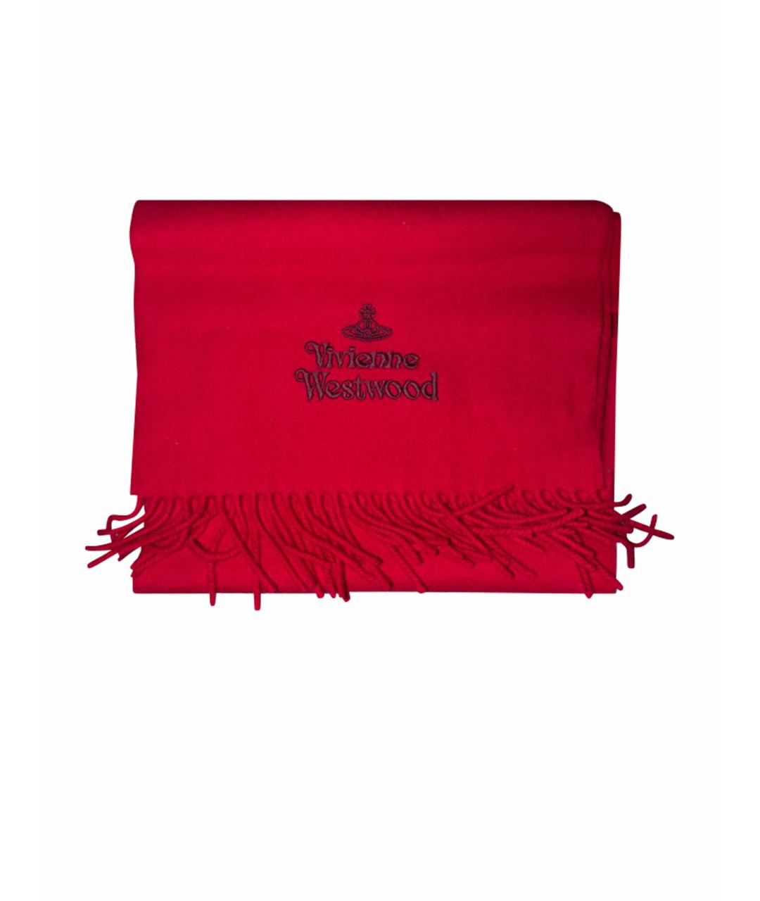VIVIENNE WESTWOOD Красный шерстяной шарф, фото 1