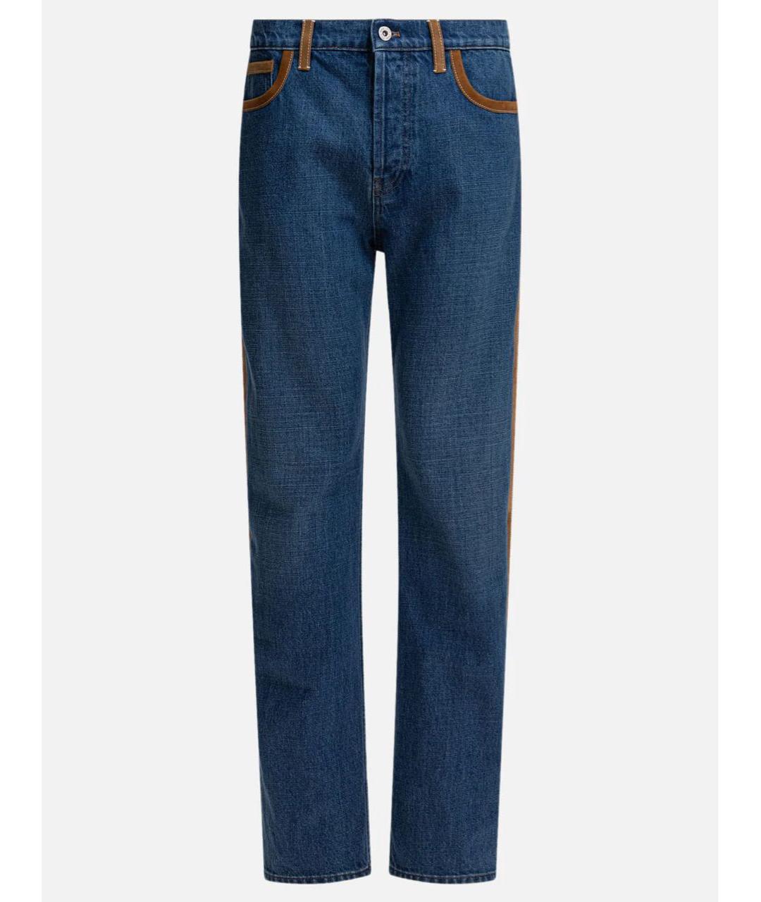 MIU MIU Синие хлопковые прямые джинсы, фото 7