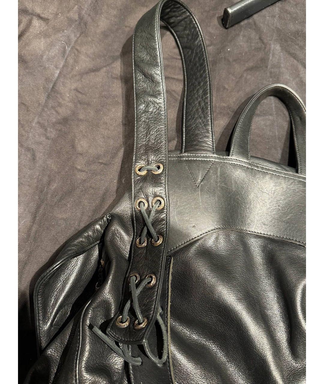 CHROME HEARTS Черный кожаный рюкзак, фото 3