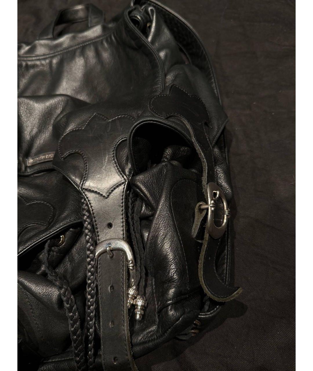 CHROME HEARTS Черный кожаный рюкзак, фото 5