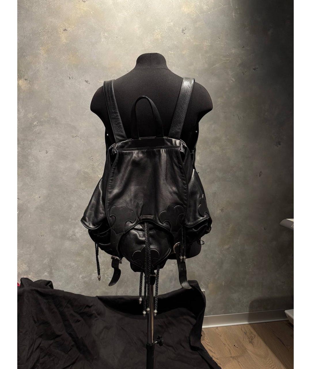 CHROME HEARTS Черный кожаный рюкзак, фото 7