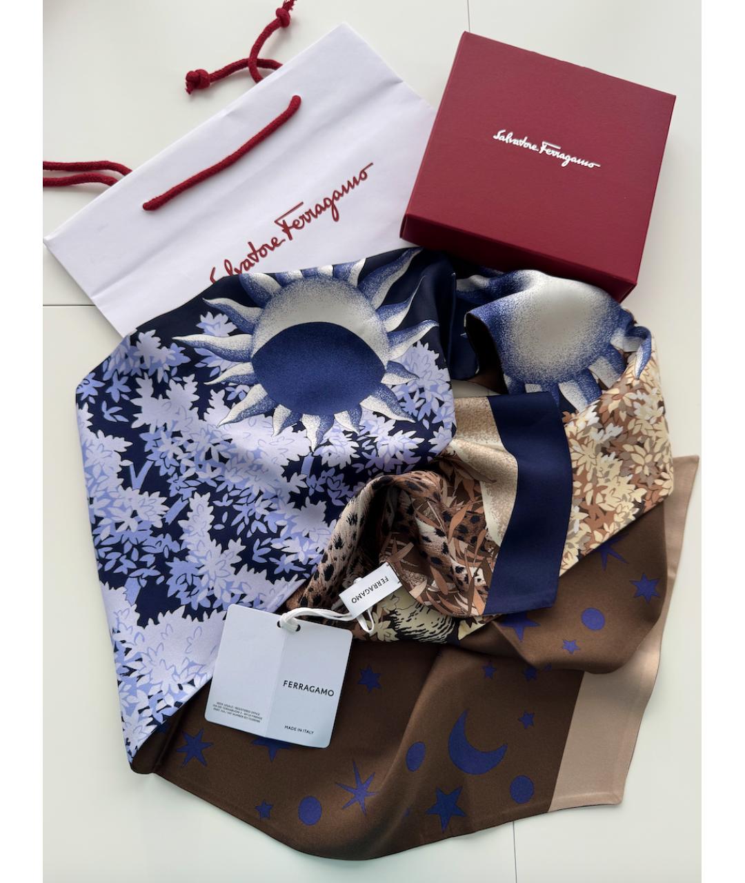 FERRAGAMO Мульти шелковый платок, фото 6