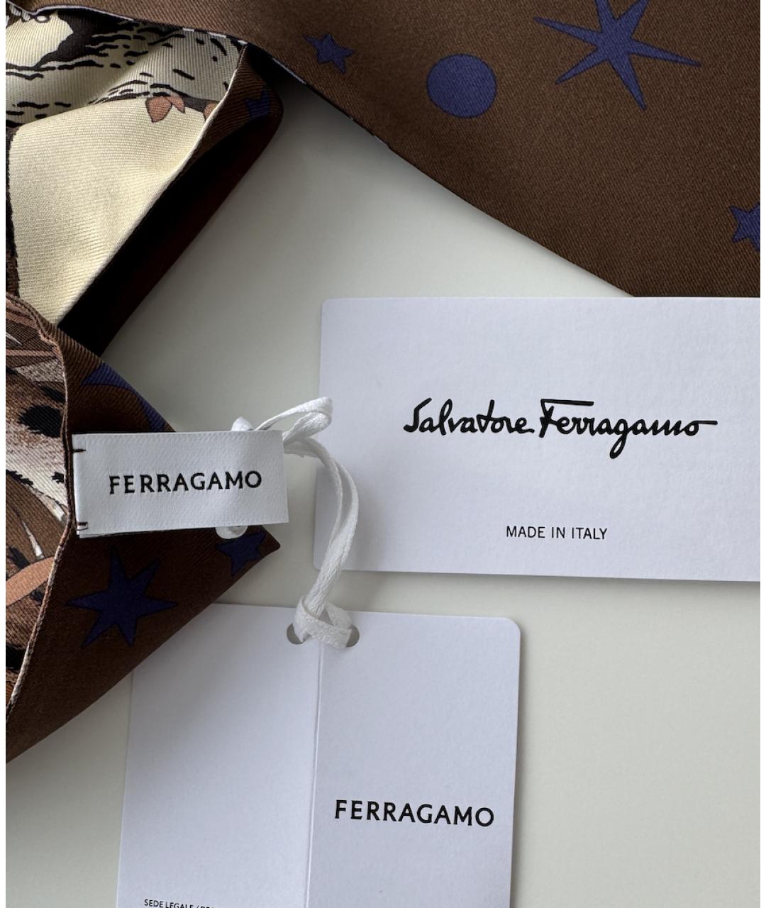 FERRAGAMO Мульти шелковый платок, фото 7