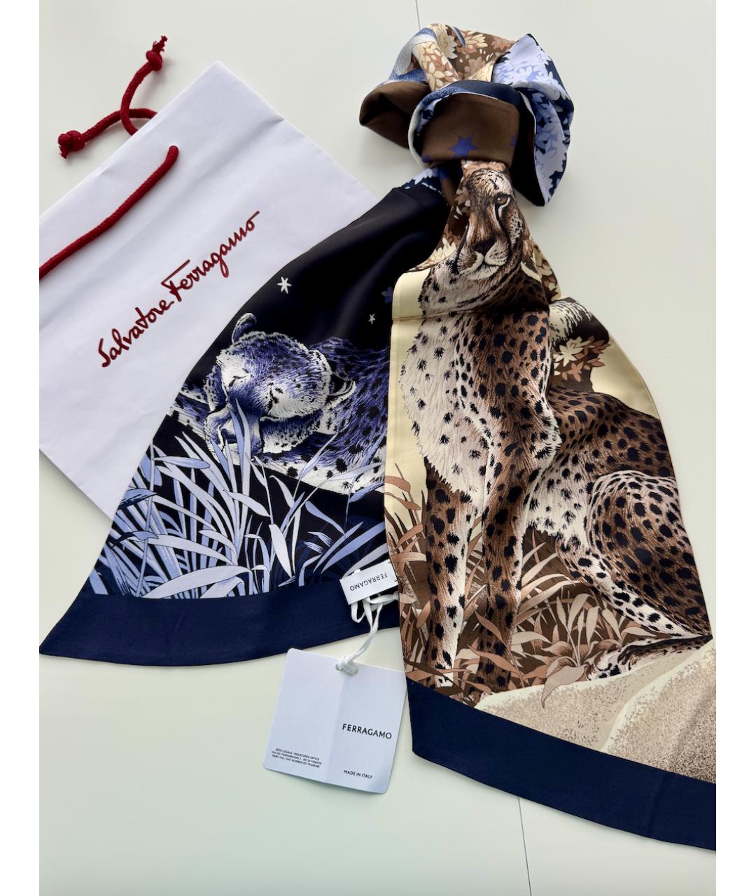 FERRAGAMO Мульти шелковый платок, фото 10