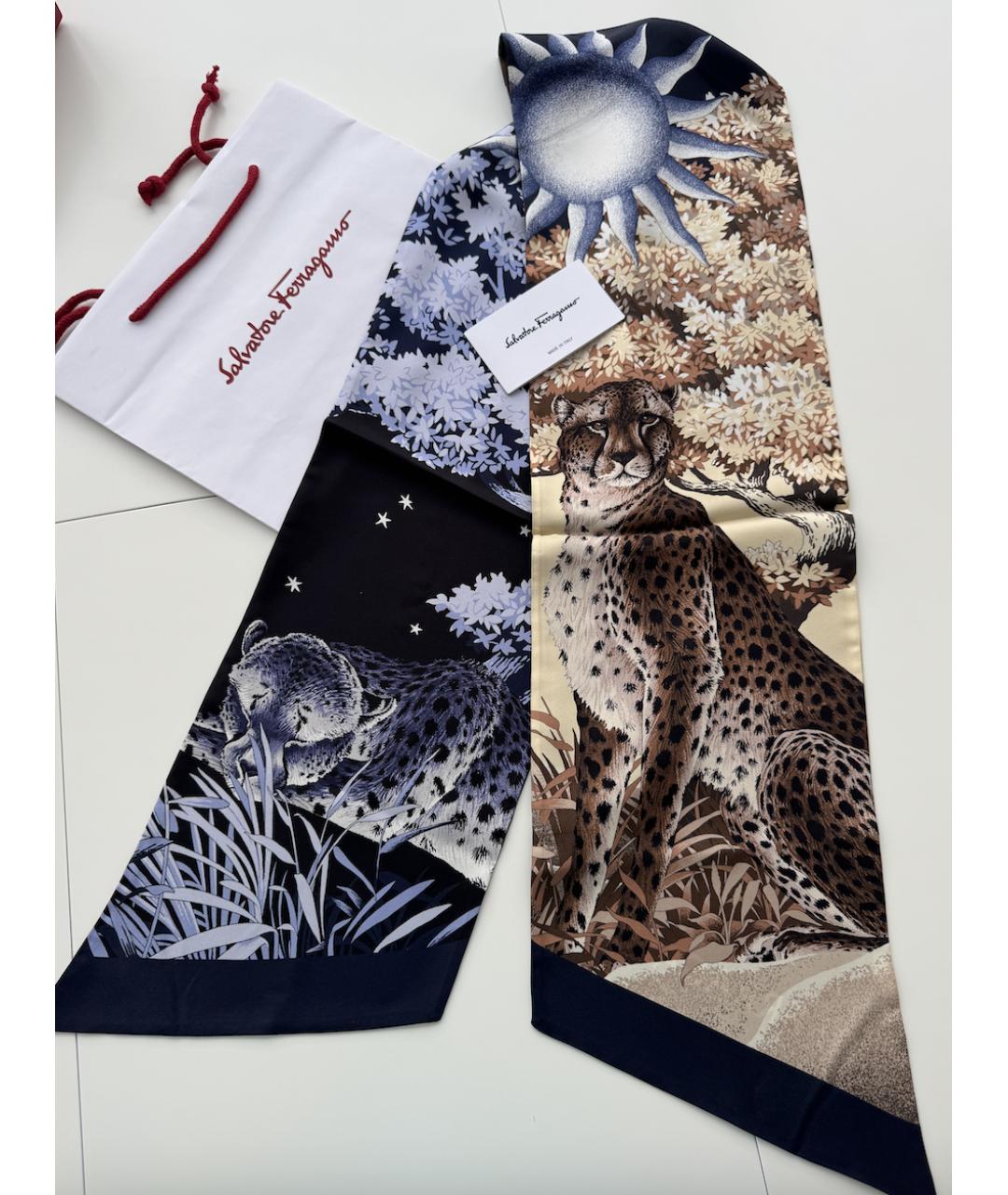 FERRAGAMO Мульти шелковый платок, фото 8